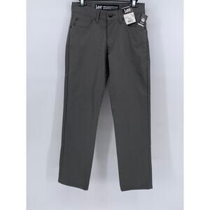 LEE Men's Static Gray Straight-Leg Velocity Pant SZ 28X30
